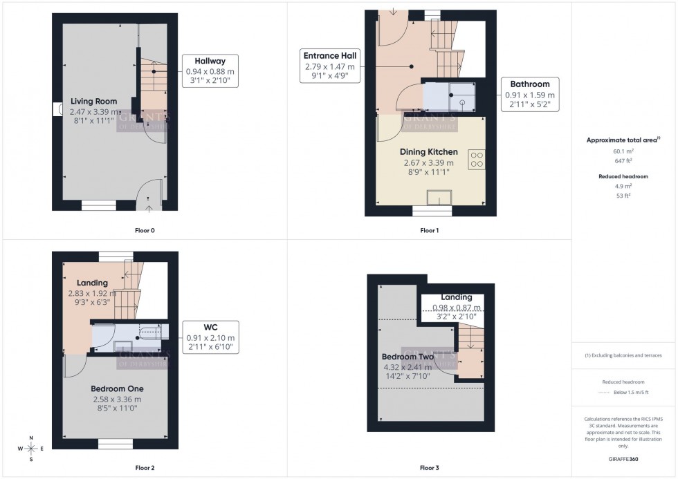 Floorplan for Nelson Close, Middleton, DE4