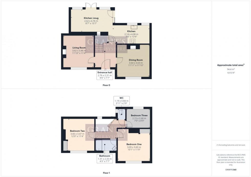 Floorplan for Mornington Rise, Matlock, DE4