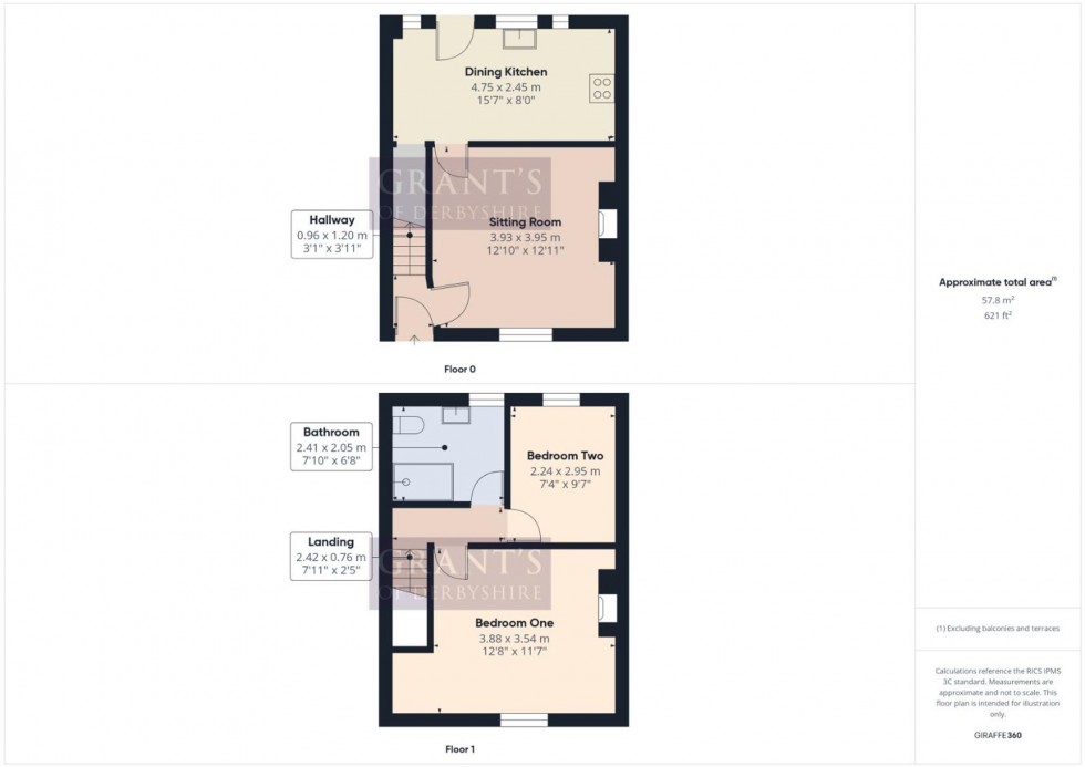 Floorplan for The Lanes, Bolehill, DE4