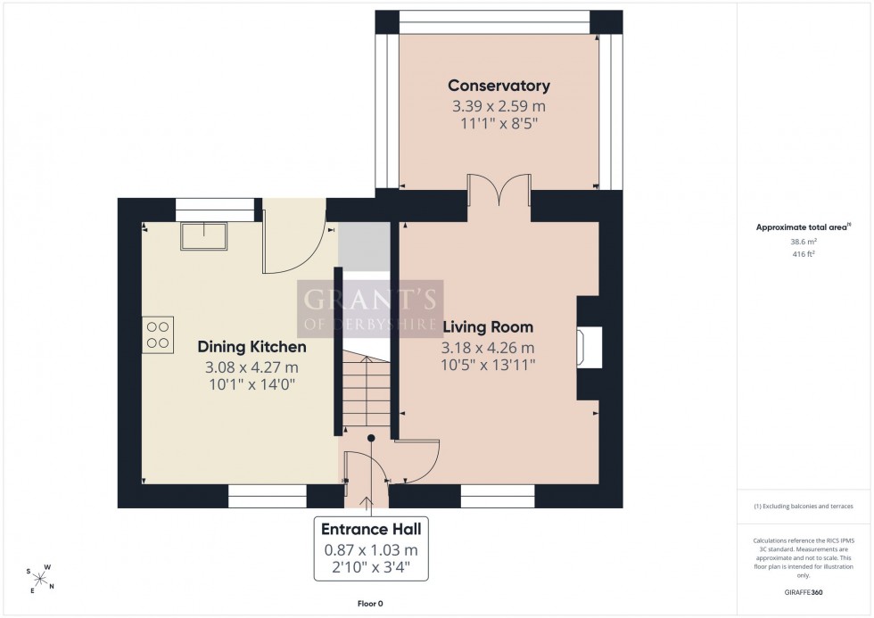 Floorplan for Starkholmes Road, Matlock, DE4