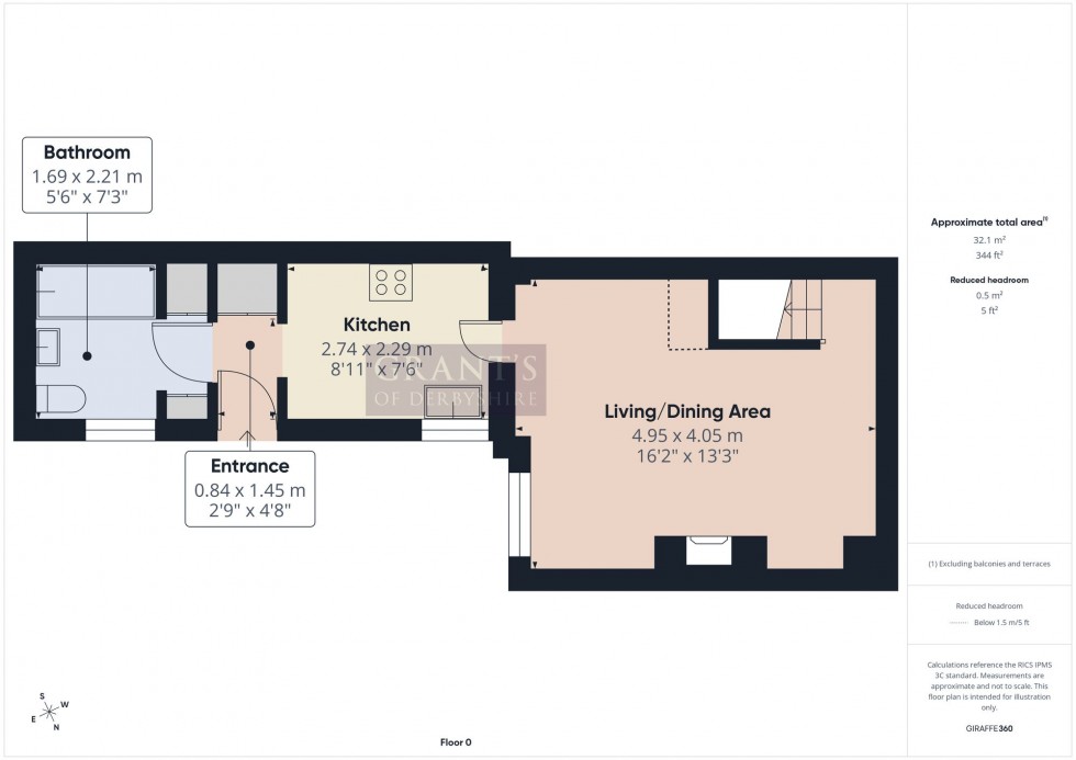 Floorplan for New Street, Matlock, DE4