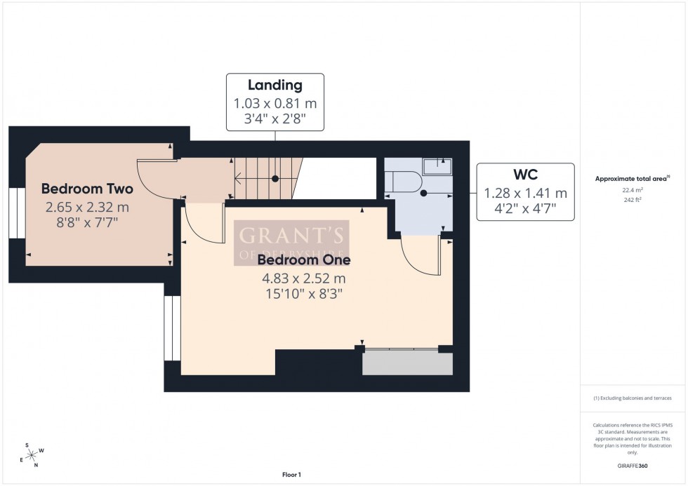 Floorplan for New Street, Matlock, DE4