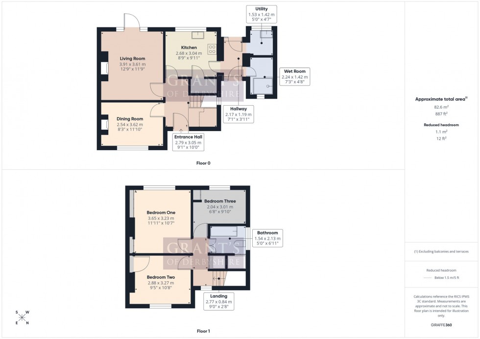 Floorplan for Oker Avenue, Darley Dale, DE4