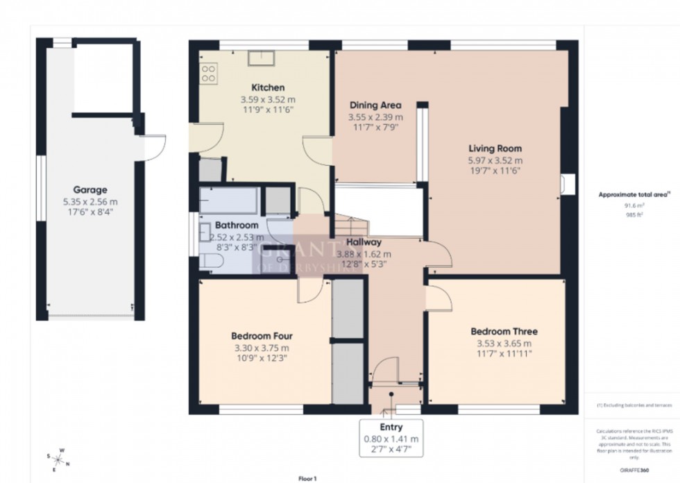Floorplan for Lady Flatts Road, Wirksworth, DE4