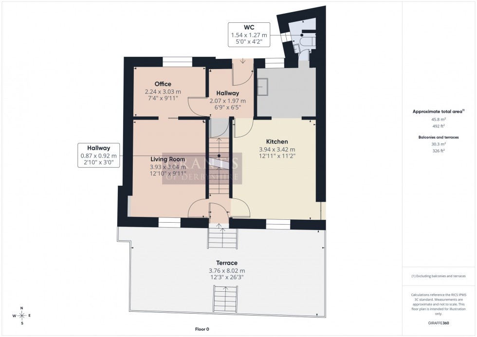 Floorplan for Wellington Street, Matlock, DE4